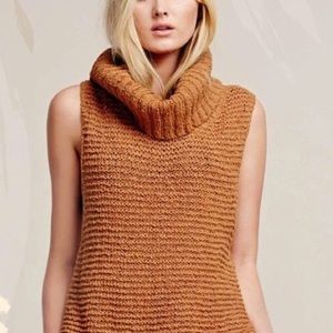 Free people sleeveless turtle neck